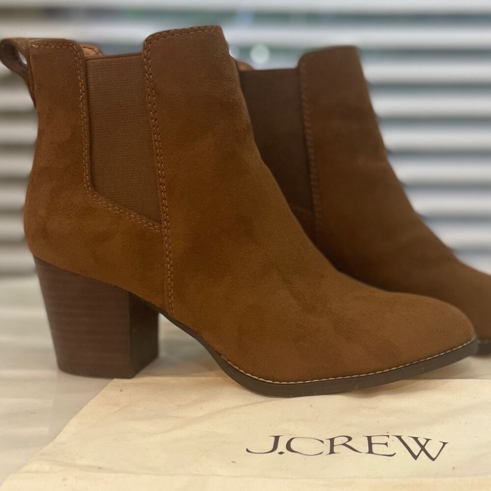 New J.Crew Size 8.5 Rory Microsuede Heeled Boots